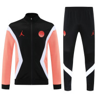 ПСЖ спортивный костюм черный с оранжевым 2025/26