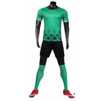 Мужская футбольная спортивная форма зеленого цвета
