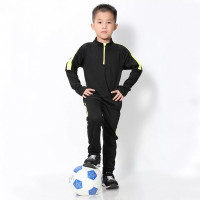 Детский тренировочный костюм черно-зеленый
