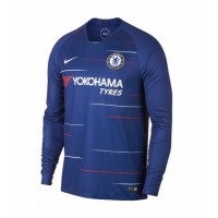 Синяя футболка с длинным рукавом Челси домашняя сезон 2018-2019
