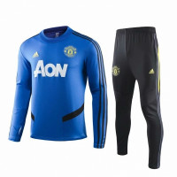 Детский тренировочный костюм Манчестер Юнайтед синий сезон 2019-2020