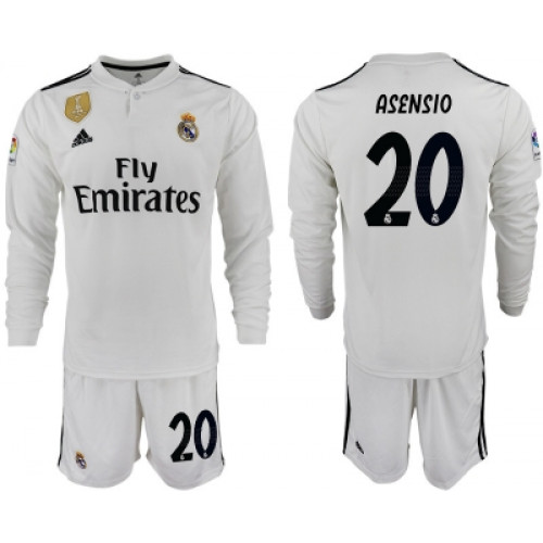 Майка Реал Мадрида домашняя 2018/19 с длинным рукавом номер 20 Асенсио