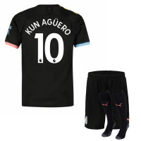 Манчестер Сити форма гостевая 2019-2020 (футболка+шорты+гетры) Агуэро 10