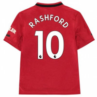 Манчестер Юнайтед (Manchester United) футболка детская домашняя с длинным рукавом сезон 2019-2020 Рашфорд 10
