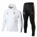 Cпортивный костюм с ветровкой Реал Мадрид бело-черный сезон 2019/20