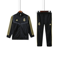 Реал Мадрид Спортивный костюм детский чёрный на молнии 2019-2020