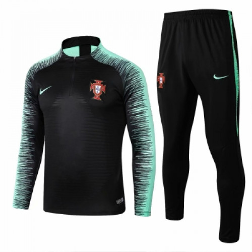 Тренировочный костюм сборной Португалии черно-белый сезон 2018-2019