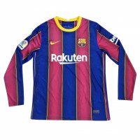 Барселона футболка домашняя с длинным рукавом 2020-2021