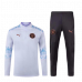 Манчестер Сити тренировочный костюм бело-серый 2020/2021