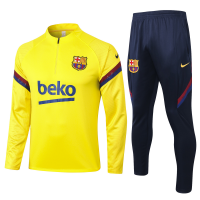 Барселона детский тренировочный костюм 2021-2022 желтый