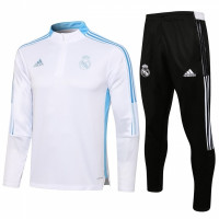 Реал Мадрид тренировочный костюм 2021-2022 бело-голубой