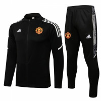 Манчестер Юнайтед спортивный костюм 2021-2022 черный с белым