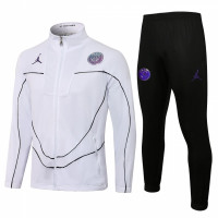 ПСЖ спортивный костюм 2021-2022 белый с черным узором