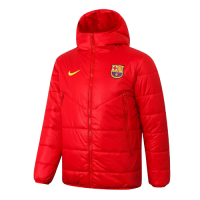 Барселона утепленная куртка 2020-2021 красная