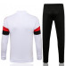 Манчестер Юнайтед спортивный костюм белый с черно-красными вставками 2021-2022