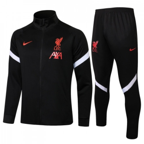 Ливерпуль спортивный костюм черный с белым 2021-2022