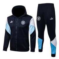 Манчестер Сити спортивный костюм с толстовкой темно-синий 2021-2022