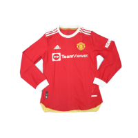 Манчестер Юнайтед домашняя футболка с длинным рукавом (игровая версия) 2021-2022
