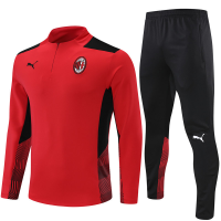 Милан тренировочный костюм красно-черный 2021-2022