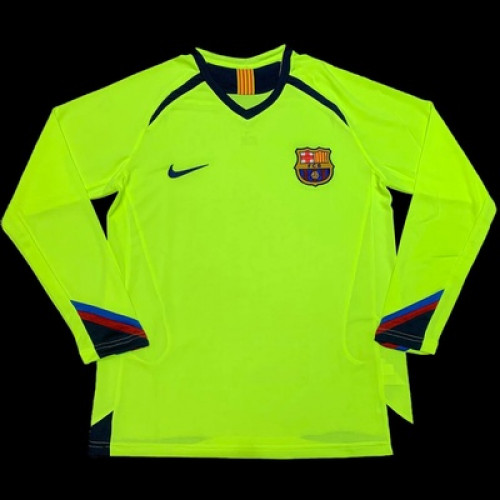 Барселона гостевая ретро-футболка с длинным рукавом сезон 2009-2010