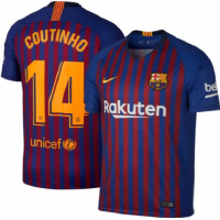 Барселона Футболка номер 14 Коутиньо домашняя сезон 2018/19