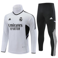 Реал Мадрид тренировочный костюм с высоким воротником 2022-2023 белый