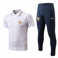 Спортивный костюм Сборной Франции с белым поло 2022-2023