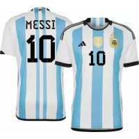 Сборная Аргентины домашняя футболка с тремя звёздами 2022-2023 Месси 10