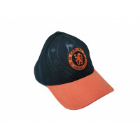 Челси кепка чёрно-оранжевая с тиснением