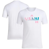 Интер Майами повседневная футболка 2023-2024 белая с розовым и бирюзовым