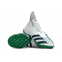 Сороконожки Adidas Predator Freak белые с зелёным