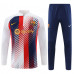 Барселона тренировочный костюм 2023/24 белый с сине-гранатовым