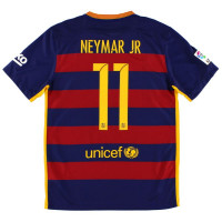 Барселона домашняя ретро-футболка сезона 2015-2016 Неймар 11