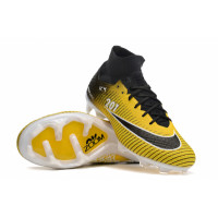 Бутсы Nike Air Zoom Mercurial Superfly IX Elite жёлтые с чёрным с носком