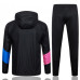 Милан спортивный костюм с ветровкой 2023/24 чёрный с синим и фиолетово-розовым